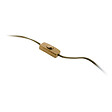 ZENITECH - Lot de 2 cordons + interrupteur luminaire 1,5m - Doré - Zenitech - vignette