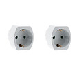 ZENITECH - Lot de 2 adaptateurs Allemagne/France Schuko - Zenitech - vignette