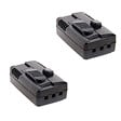 ZENITECH - Lot de 2 variateurs de lumière à pied à câbler LED - Noir - Zenitech - vignette
