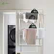 VOUNOT - Étendoir à linge mural suspendu pliable Blanc - vignette