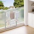 VOUNOT - Étendoir à linge mural suspendu pliable Blanc - vignette