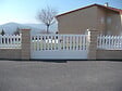 MOREY - Portail battant PVC PAVIN semi ajouré - 300x130cm - vignette