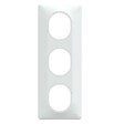 SCHNEIDER ELECTRIC - Plaque finition 3 postes Verticale entraxe 71 mm Blanc - Ovalis - Schneider - vignette
