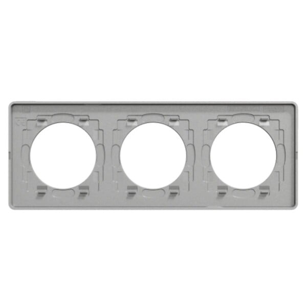 SCHNEIDER ELECTRIC - Plaque 3 postes entraxe 71mm anthracite - Odace Touch - Schneider - large