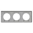 SCHNEIDER ELECTRIC - Plaque 3 postes entraxe 71mm anthracite - Odace Touch - Schneider - vignette
