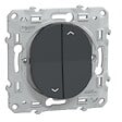 SCHNEIDER ELECTRIC - Interrupteur volet roulant 2 boutons 6A anthracite - Ovalis - Schneider - vignette