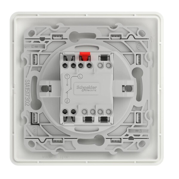 SCHNEIDER ELECTRIC - Lot 5 interrupteurs va-et-vient brochables + plaque - Blanc - Ovalis - Schneider - large