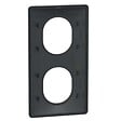 SCHNEIDER ELECTRIC - Plaque finition 2 postes Verticale anthracite 71 mm - Ovalis - Schneider - vignette