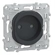 SCHNEIDER ELECTRIC - Prise à puits 2P 16A bornes vis anthracite - Ovalis - Schneider - vignette