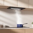 CIARRA - CIARRA Hotte Encastrable 52cm Groupe Filtrant 450m3/h 3 vitesses tactile et geste commande recyclage ou évacuation CD5931BK - vignette