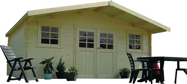 SOLID - Abri jardin bois DOUAI - Naturel - L.524xH.253.3xP.364.1cm - large