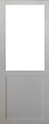 GD MENUISERIES - Porte Coulissante Atelier Blanc H204 x L83 cm sans meneau, Rail alu Bandeau Blanc - vignette