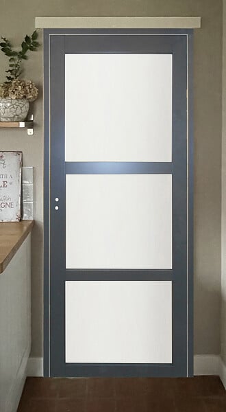 GD MENUISERIES - Bloc Porte Blakeria Gris Anthr Vitrée H204 x L73 cm Côte Tableau P.Droit - large