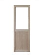 GD MENUISERIES - Porte Coulissante Atelier placage chene Vitrée H204 x L73 cm - vignette