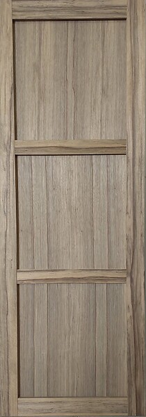 GD MENUISERIES - Porte Coulissante bois Frake 3 Panneaux H204 x L73 cm - large