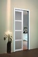 GD MENUISERIES - Porte Coulissante Tana blanc Vitrée H204 x L93 cm, Galandage, kit finition - vignette