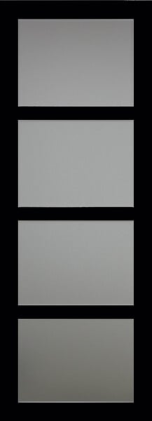 GD MENUISERIES - Porte Coulissante Telia Noir Vitrée H204 x L73 cm - large