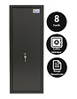 TRESORSAFE - Armoire À Fusils Tresorsafe 8 Armes Serrure À Clés - vignette
