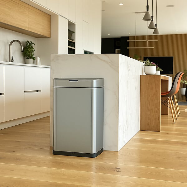 KITCHEN MOVE - Poubelle automatique inox DAYTONA argent 90L - large