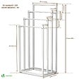VOUNOT - Porte serviettes sur pied autoportant 4 niveaux blanc - vignette