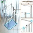 VOUNOT - Porte serviettes sur pied autoportant 4 niveaux blanc - vignette