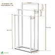 VOUNOT - Porte serviettes sur pied autoportant 3 niveaux blanc - vignette