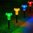 LUMISKY - 4 balises solaires champignons multicolores MUSHY H24cm - vignette