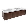 SWISS AQUA TECHNOLOGIES - Evolution 118x30x44,8 cm meuble sous vasque suspendu, noyer Aida mat (SATEVO120NA) - vignette