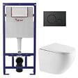 SWISS AQUA TECHNOLOGIES - Pack WC bâti ECO 2L Swiss Aqua Technologies + WC suspendu Swiss Aqua Technologies + plaque noir mat (STEST67WR02-FR) - vignette