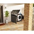 INTEC - Cache Poubelles 2 portes Gris - Tri sélectif Extérieur - Abri Poubelle Design pour Terrasse et Jardin 1500L INTEC - vignette