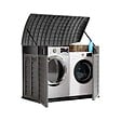 INTEC - Cache Poubelles 2 portes Gris - Tri sélectif Extérieur - Abri Poubelle Design pour Terrasse et Jardin 1500L INTEC - vignette