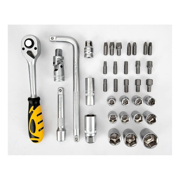 VITO - Boite à outils complète 84 pièces Chrome vanadium - Caisse à outils avec douilles et accessoires VITO - large