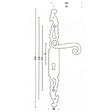SECURY-T - Poignées de porte fer forgé COQ 330x36mm vieil argent à saillie rehaussée Trou de cylindre i 330X36 mm - vignette