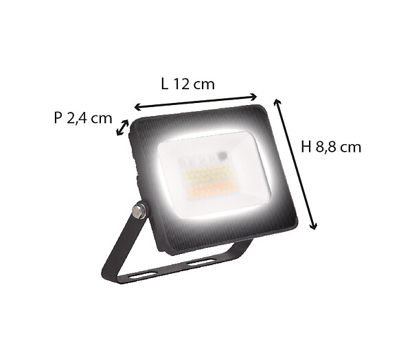 VOLTMAN - Projecteur extérieur avec télécommande IP65 (1200lm 6500K A++) - Noire - Voltman - large