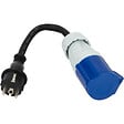 PROTEC - Adaptateur caravane mâle 2P+T vers femelle CEE 17 - Protec - vignette