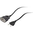 ZENITECH - Rallonge de câble HO5VV-F 2x1mm² - 5m - noir - Zenitech - vignette