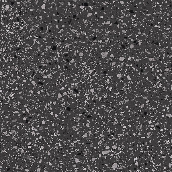 CERAM - Carreau de grès cérame Porfido Noir - Noir - 60x60cm - large