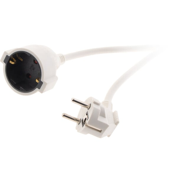 ZENITECH - Rallonge Schuko HO5VV-F 3G1,5mm² 2m - blanc - Zenitech - large