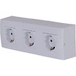 ZENITECH - Triple prise Schuko en saillie + plaque de finition - Blanc - Kalya - Zenitech - vignette