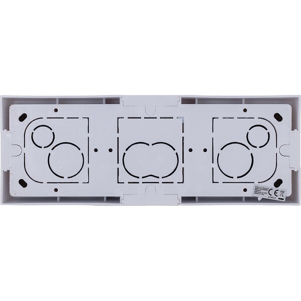 ZENITECH - Triple prise Schuko en saillie + plaque de finition - Blanc - Kalya - Zenitech - large