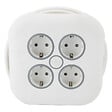 ZENITECH - Enrouleur domestique 4 prises Schuko 7m - Blanc - Zenitech - vignette