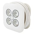 ZENITECH - Enrouleur domestique 4 prises Schuko 7m - Blanc - Zenitech - vignette