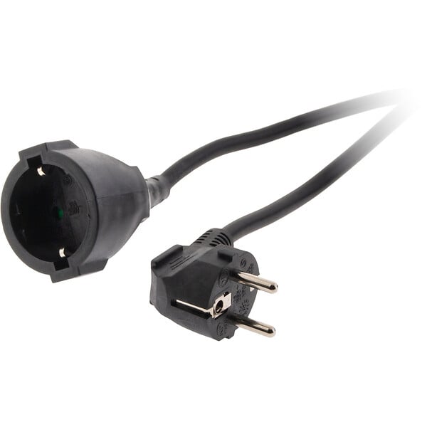 ZENITECH - Rallonge Schuko H05VV-F 3G1,5mm² - 25m - noir - Zenitech - large