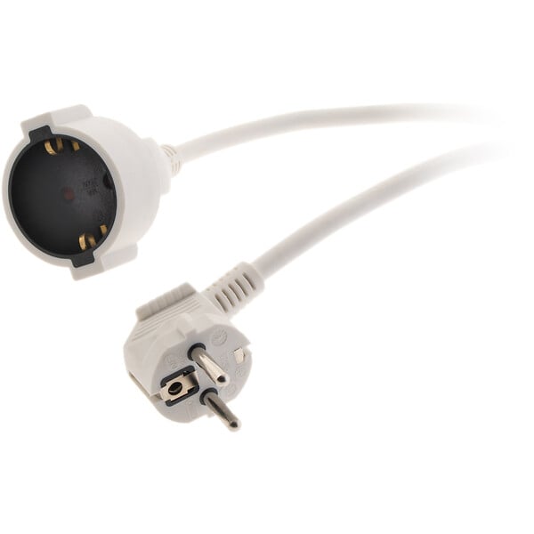 ZENITECH - Rallonge Schuko HO5VV-F 3G1,5mm² 5m - blanc - Zenitech - large