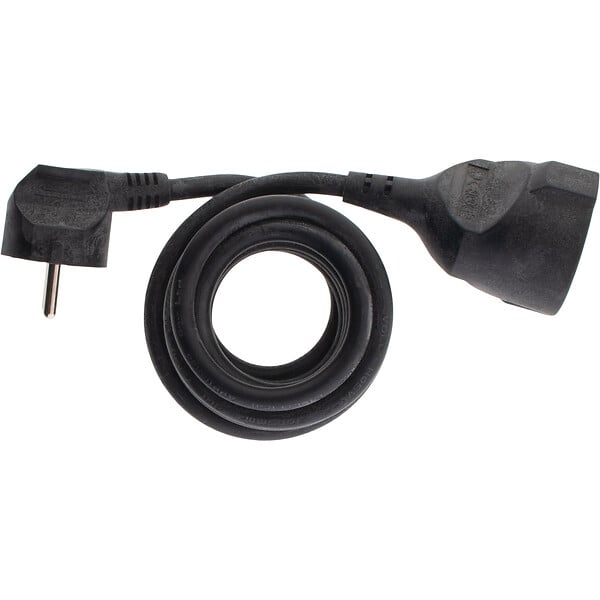 ZENITECH - Rallonge Schuko HO5VV-F 3G1,5mm² 2m - noir - Zenitech - large