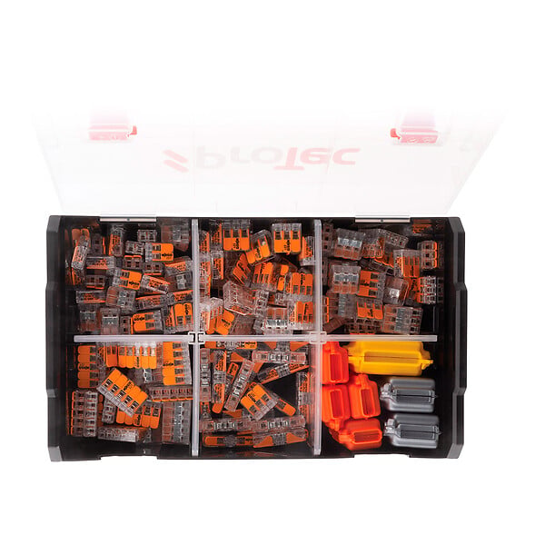 PROTEC - Valisette 150 bornes de connexion Wago In Line S221 + 7 Gelbox - Protec - large
