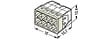 WAGO - Lot de 50 bornes WAGO 2273 - 8 x 0,5 à 2,5mm² Transp. / Gris - vignette