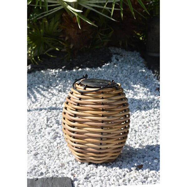 ORIUM - Lanterne solaire tressée Alicia h26cm - Orium - large