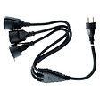ZENITECH - Prolongateur à triple tête pour chantier HO7RN-F 16A 3G1,5mm² - Noir 1m - Zenitech - vignette