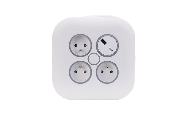 ZENITECH - Enrouleur électrique domestique 3 prises + 2 USB-A/C - Blanc - Zenitech - large